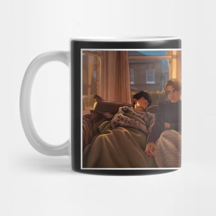 Nick and Charlie holding hands  - heartstopper drawing Mug